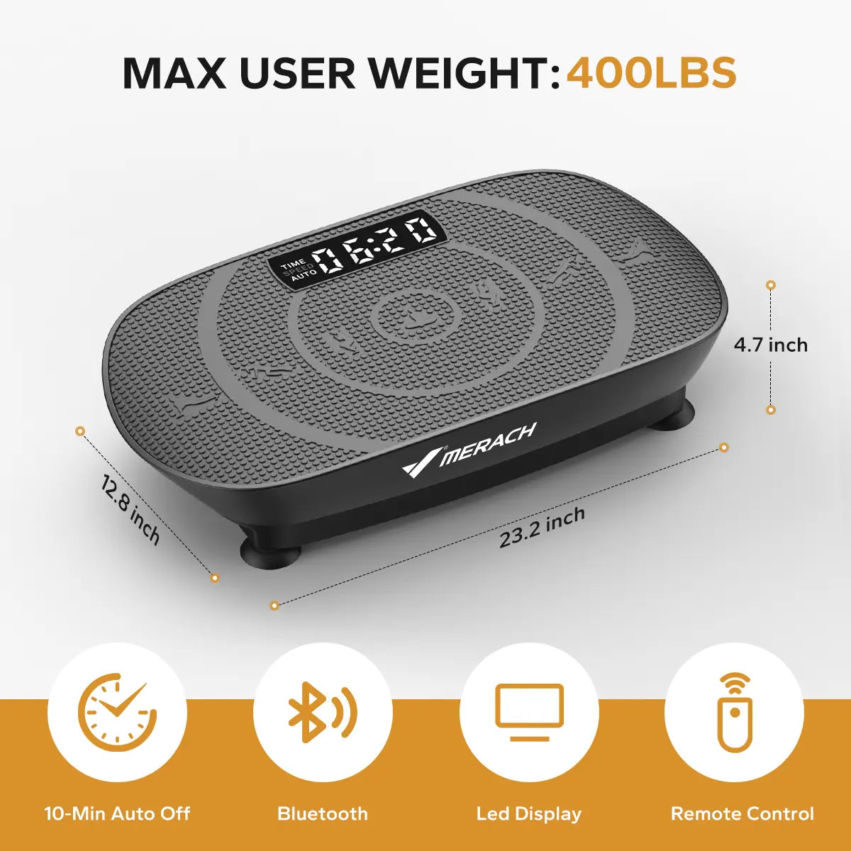400LBS Vibration Plate | Lymphatic Drainage Full Body Trainer