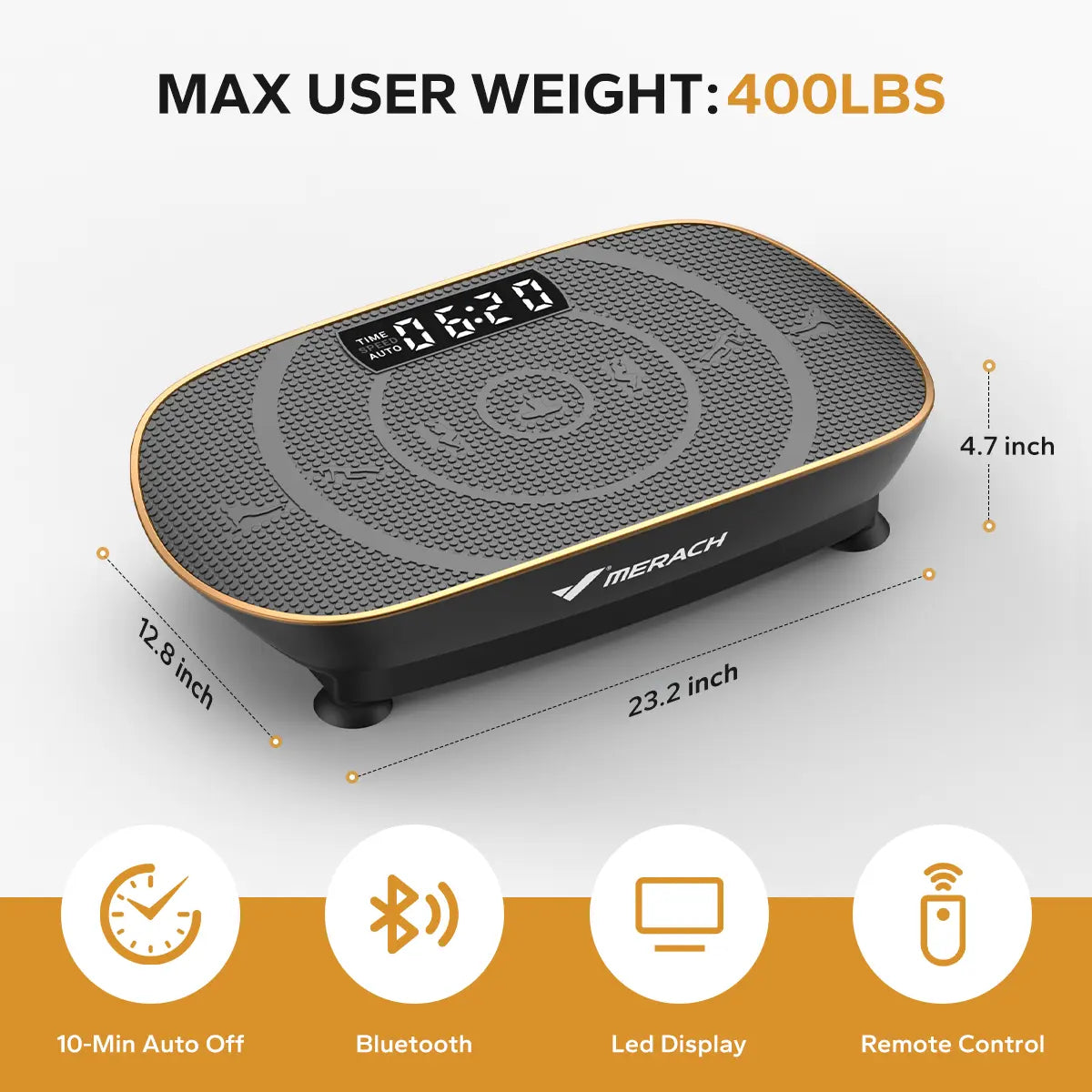 400LBS Vibration Plate | Lymphatic Drainage Full Body Trainer