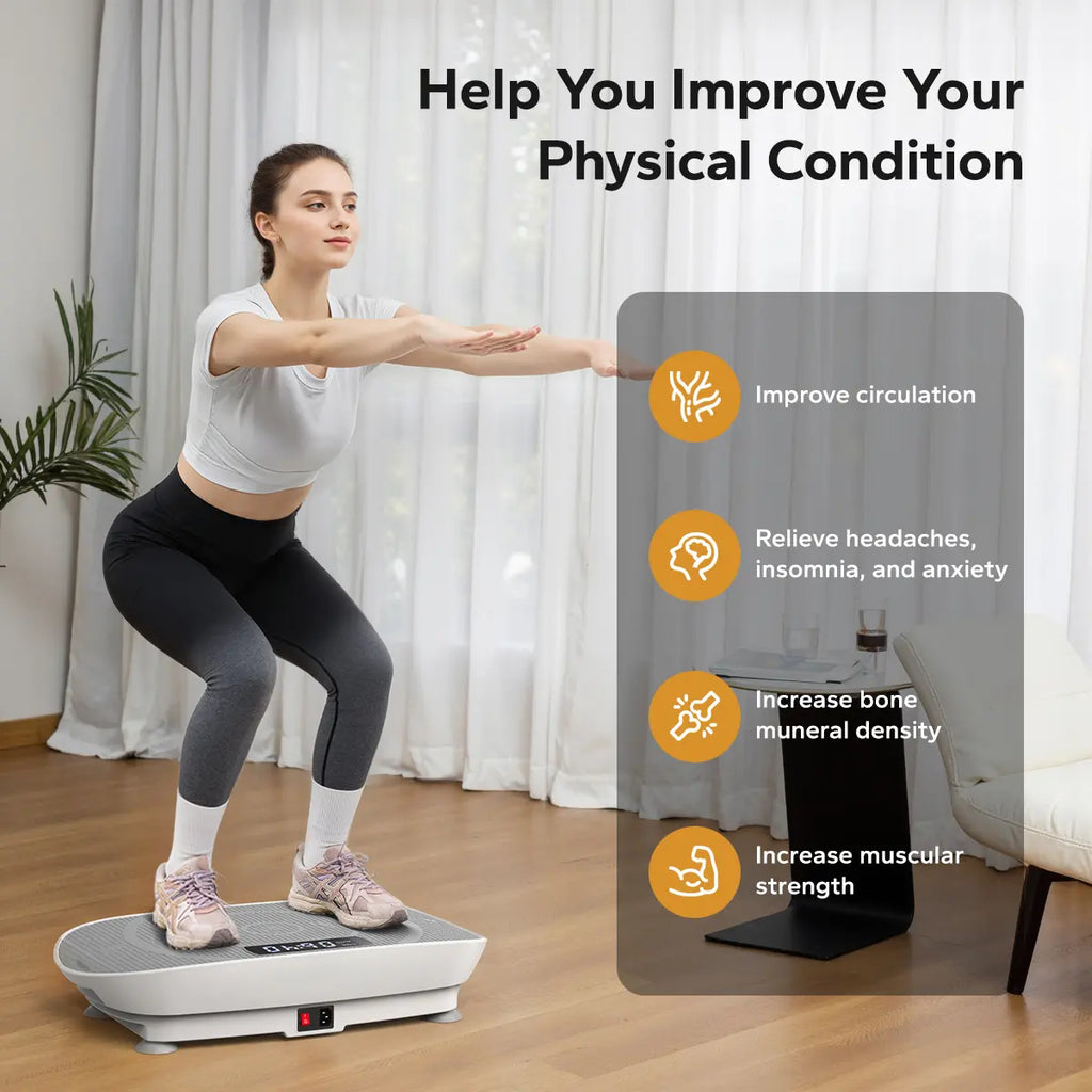 400LBS Vibration Plate | Lymphatic Drainage Full Body Trainer