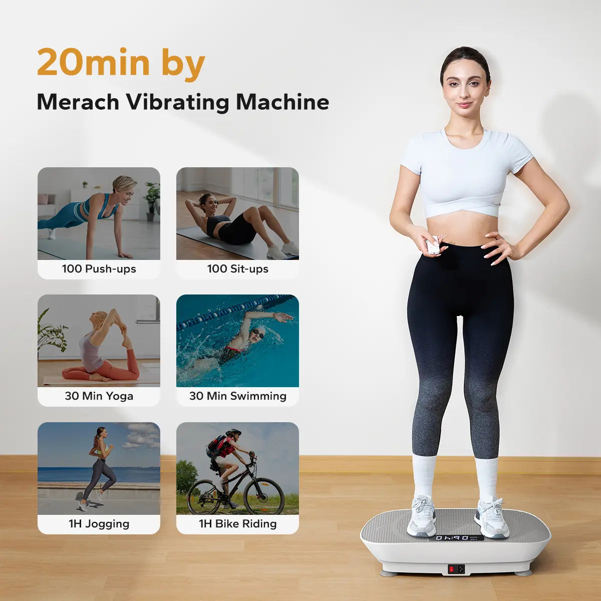 400LBS Vibration Plate | Lymphatic Drainage Full Body Trainer