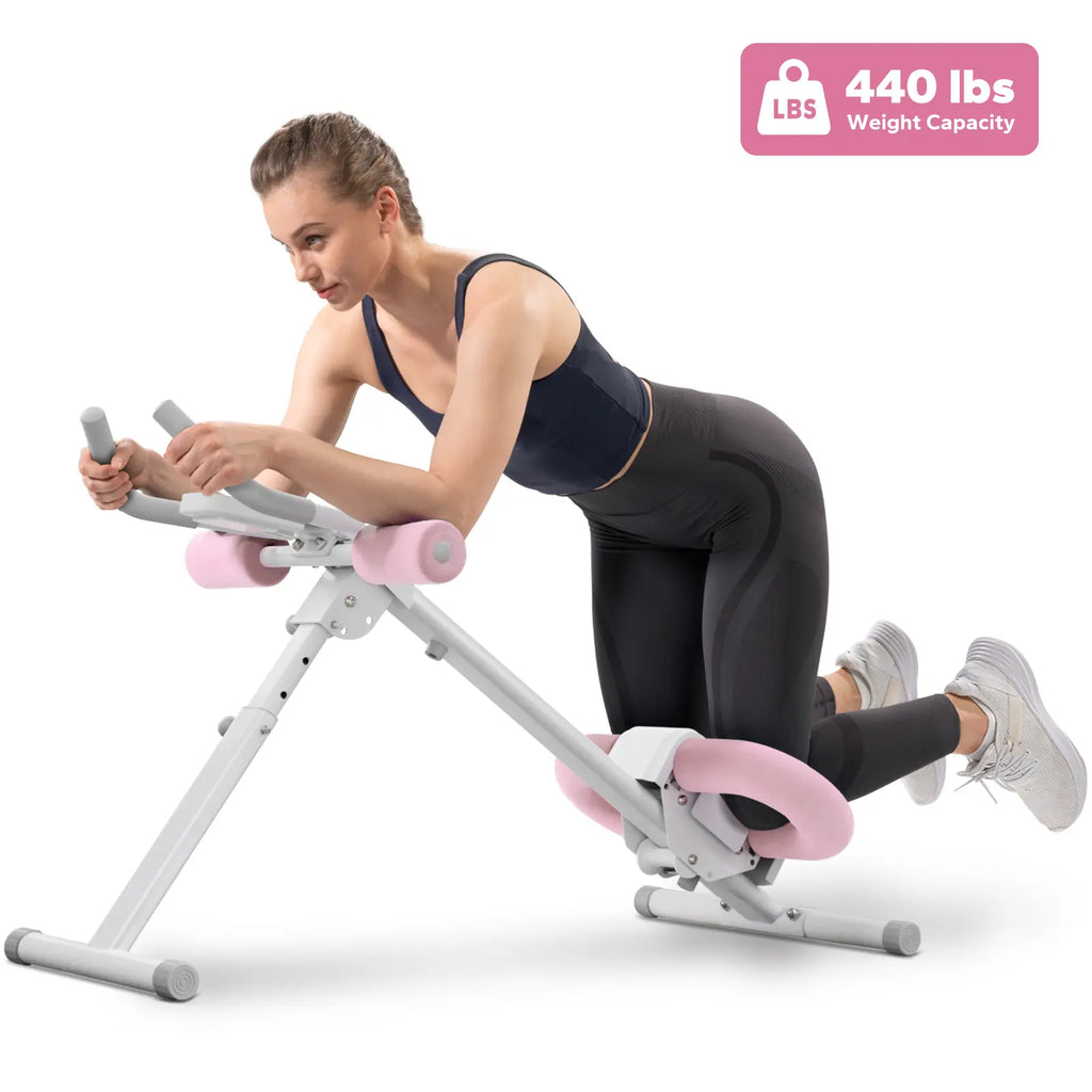 Build Flat Abs Fast! 10-Speed Foldable Ab Machine Tracks Workout via LCD Screen
